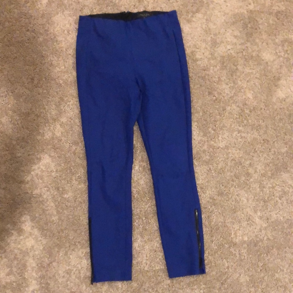 Rag & Bone blue dress pants with zipper detail